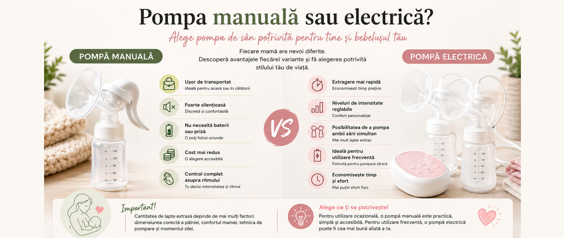Pompa manuală sau electrică? Cum alegi varianta potrivită pentru tine