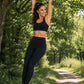 Colanți sport damă Iris | Talie înaltă | Efect modelator | Pentru fitness, yoga și alergare | LINOVIT®