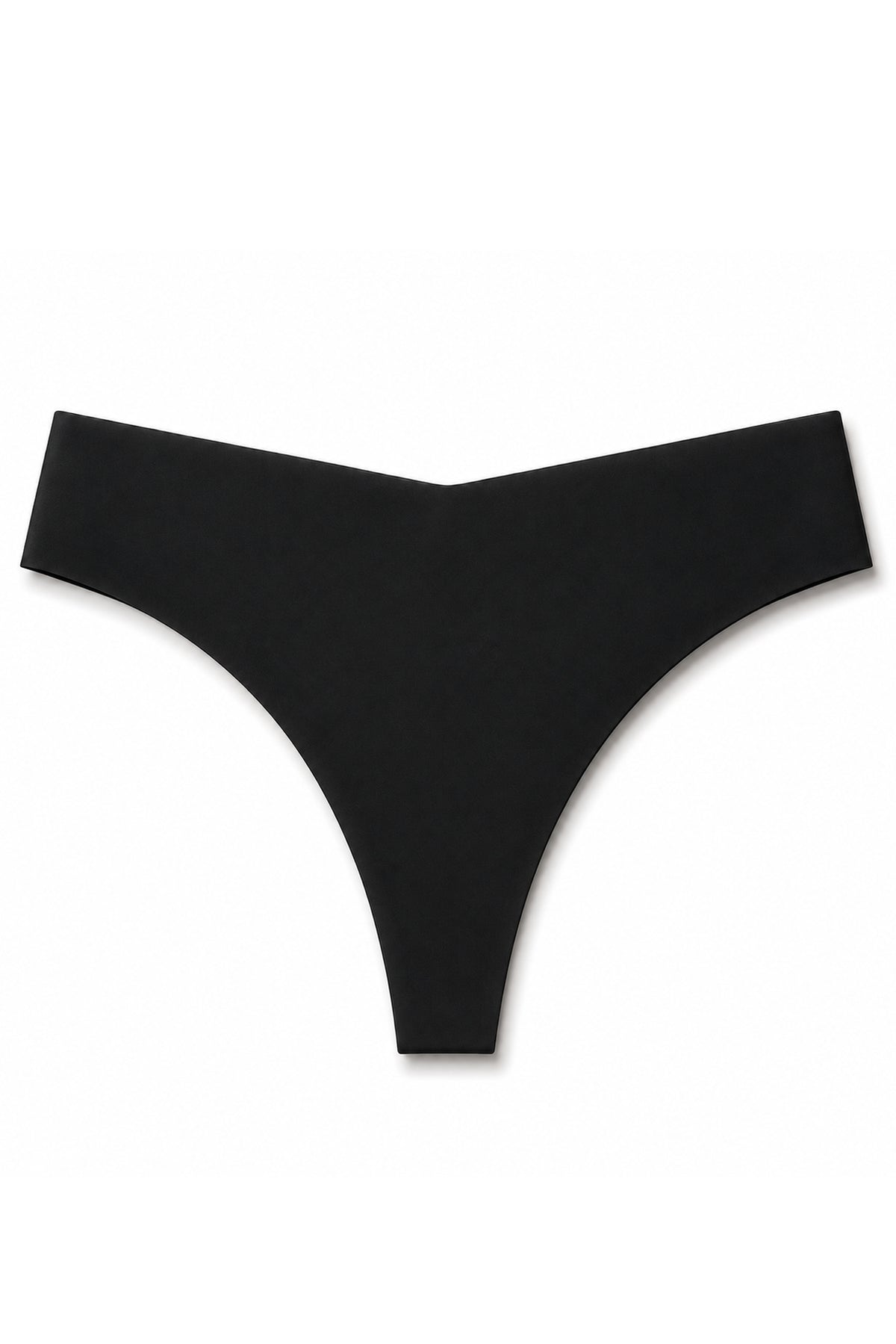 Chiloți Tanga Damă - Lara, Talie joasă, Fără cusături, Negru