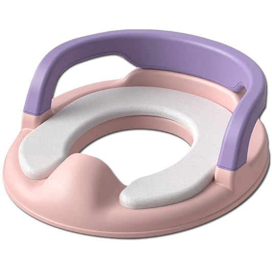 Reductor WC Copii cu Manere, Portabil, Antiderapant, 1-8 ani, Pentru majoritatea vaselor de toaleta, Roz / Mov - Linovit Store