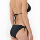 Sutien de baie Linovit®, Cupe triunghiulare, Buret detasabil, Negru - Linovit Store