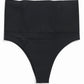 Chiloti modelatori tanga tip burtiera Selena - Talie medie - Negru - Linovit Store