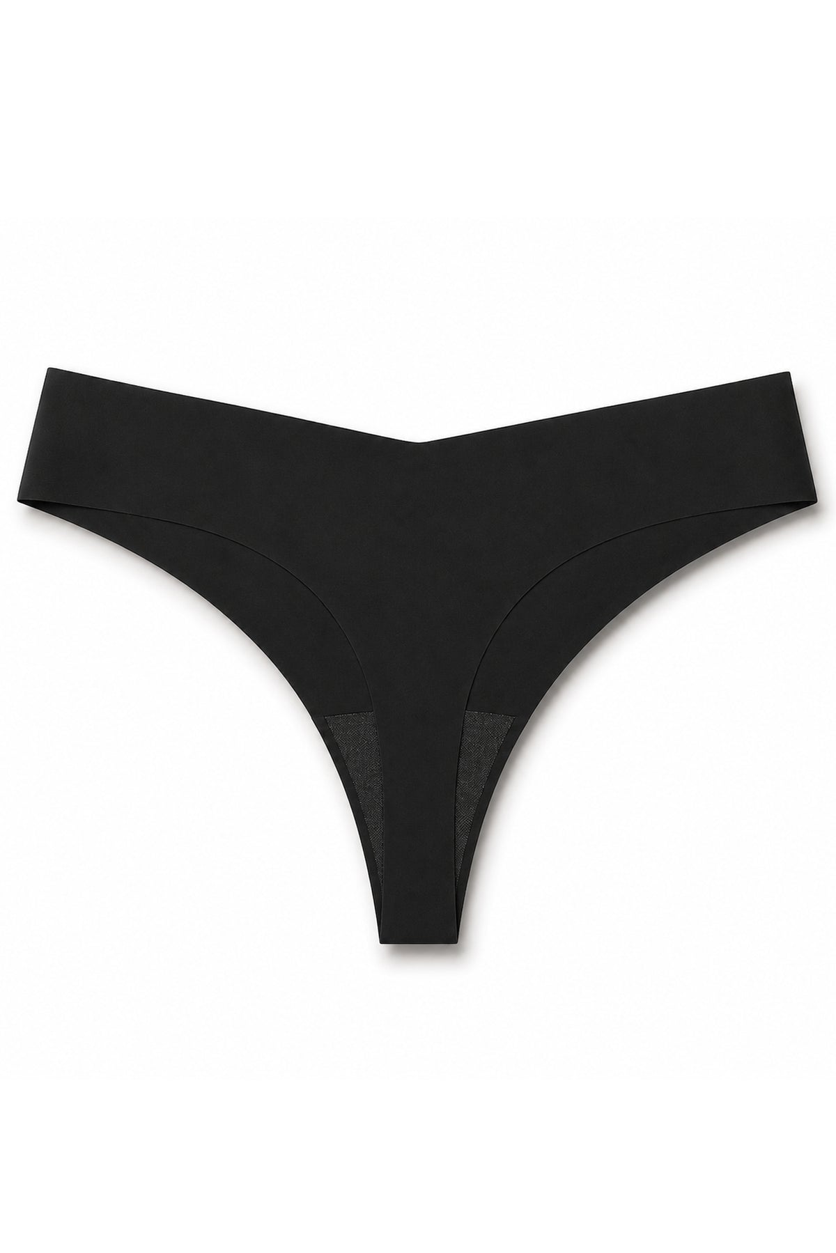 Chiloți Tanga Damă - Lara, Talie joasă, Fără cusături, Negru