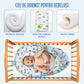 Cosulet Bebelusi pentru Dormit tip Baby Nest, cu Doua Fete, 0-24 Luni, 90x55cm, Husa Bumbac, Confort & Siguranta, Alb/Blue pale