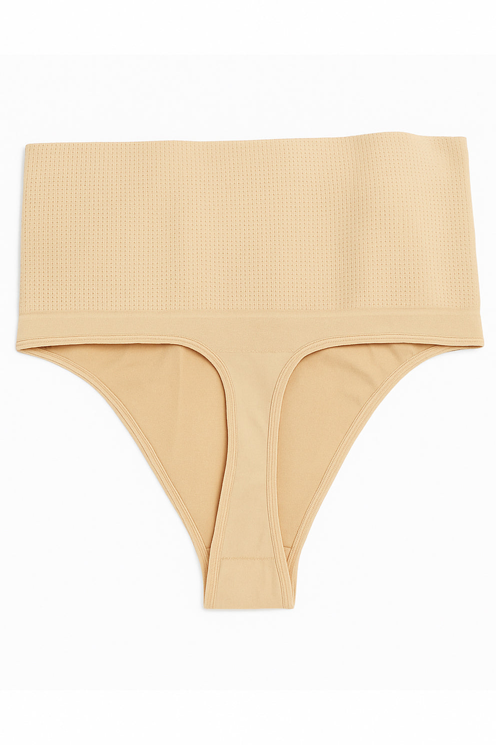 Chiloti modelatori tanga tip burtiera Selena - Talie medie - Bej - Linovit Store