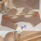 Sutien fara armaturi si fara cusaturi, Linovit®, Push-up, Bretele detasabile, Sistem dublu de prindere, Ideal pentru rochii cu spatele gol, Bej