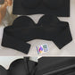 Sutien fara armaturi si fara cusaturi, Linovit®, Push-up, Bretele detasabile, Sistem dublu de prindere, Ideal pentru rochii cu spatele gol, Negru