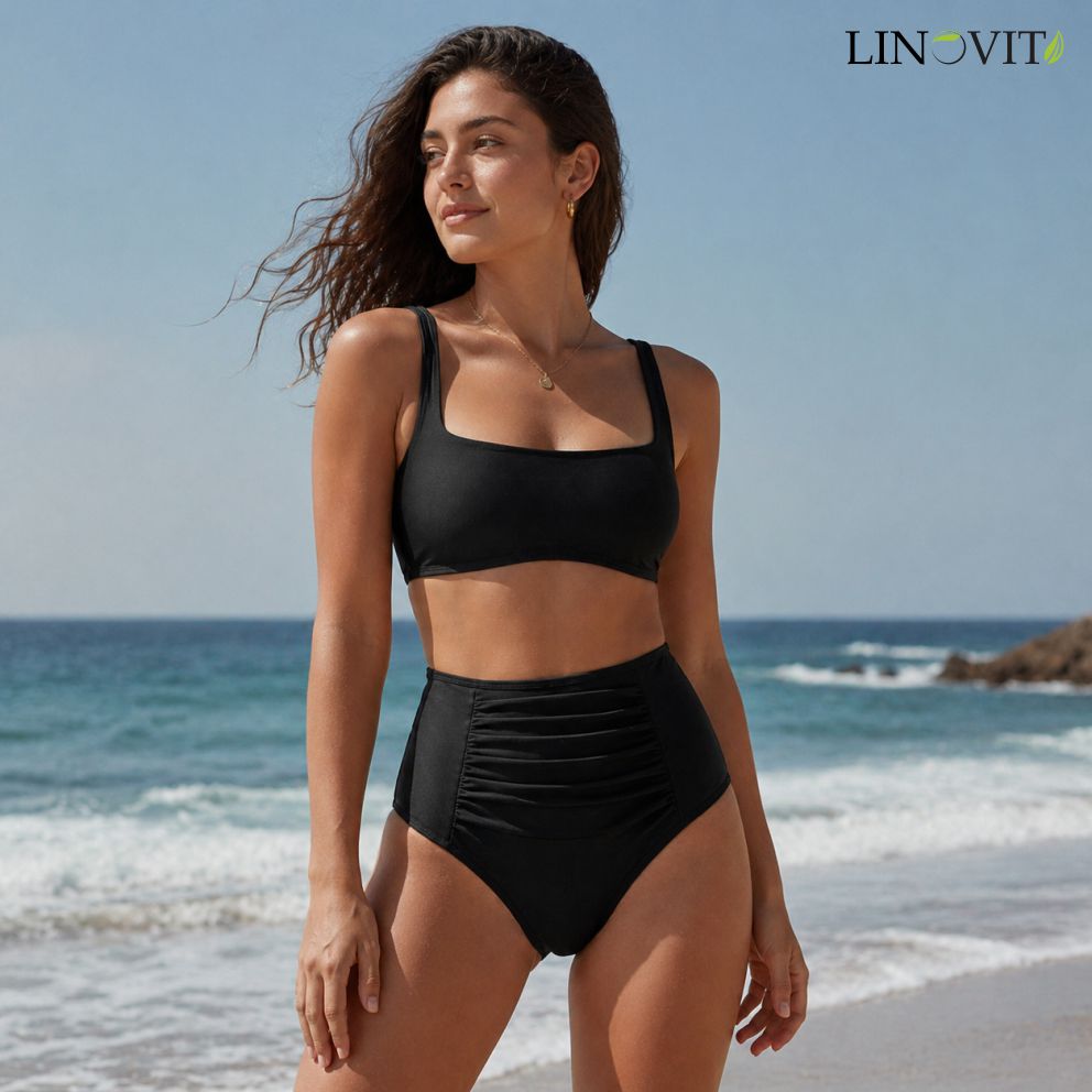 Slip de baie menstrual cu talie înaltă - Selena - Linovit Store