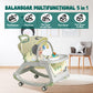 Balansoar Multifunctional 5 in 1, Scaun de Masa, Carucior, Masuta Ajustabila & Detasabila, Spatar Rabatabil, Coperina Ajustabila, Jucarii Detasabile, Buzunar Depozitare, Centura de Siguranta, 0-36 Luni, Verde