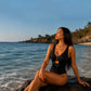 Costum de baie întreg - Include corset modelator pentru subțierea taliei - Negru