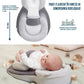 Suport Ergonomic Bebelusi pentru Somn cu Plan Inclinat 15° Anti-Reflux, Centură reglabilă, Suport picioare ajustabil, Perna pentru cap rotund