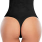 Chiloti modelatori tanga tip burtiera Selena - Talie medie - Negru - Linovit Store