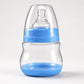 Pompa de san manuala 2 in1 cu biberon, Linovit®, 150 ml, 3 niveluri de aspirare, Cupa moale din silicon, Fara BPA, Albastru