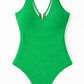 Costum de baie întreg - Include corset modelator pentru subțierea taliei - Verde - Linovit Store