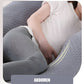 Perna Gravide si Alaptare 3 in 1, Multifunctionala, Forma de L, Sustinere pentru Burta, Spate, Solduri, Picioare, Bebelus, Relaxare, Husa detasabila, Gri deschis