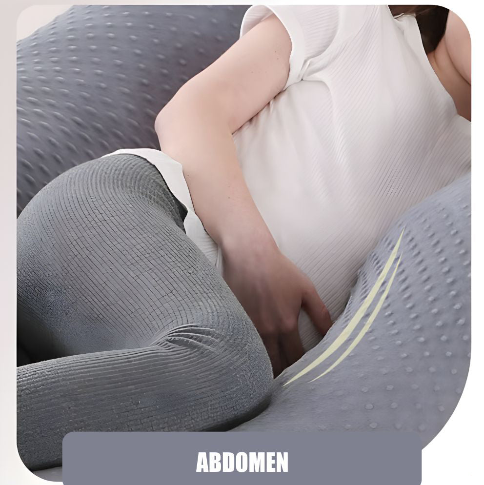 Perna Gravide si Alaptare 3 in 1, Multifunctionala, Forma de L, Sustinere pentru Burta, Spate, Solduri, Picioare, Bebelus, Relaxare, Husa detasabila, Gri deschis