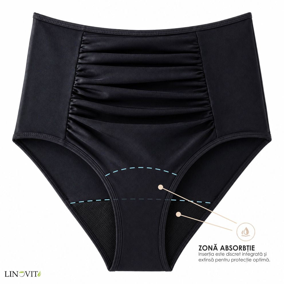 Slip de baie menstrual cu talie înaltă - Selena - Linovit Store