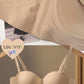 Sutien fara armaturi si fara cusaturi, Linovit®, Push-up, Bretele detasabile, Sistem dublu de prindere, Ideal pentru rochii cu spatele gol, Bej