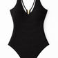 Costum de baie întreg - Include corset modelator pentru subțierea taliei - Negru - Linovit Store