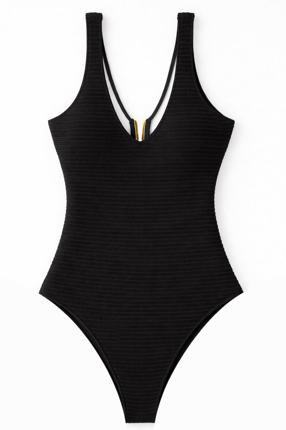 Costum de baie întreg - Include corset modelator pentru subțierea taliei - Negru - Linovit Store