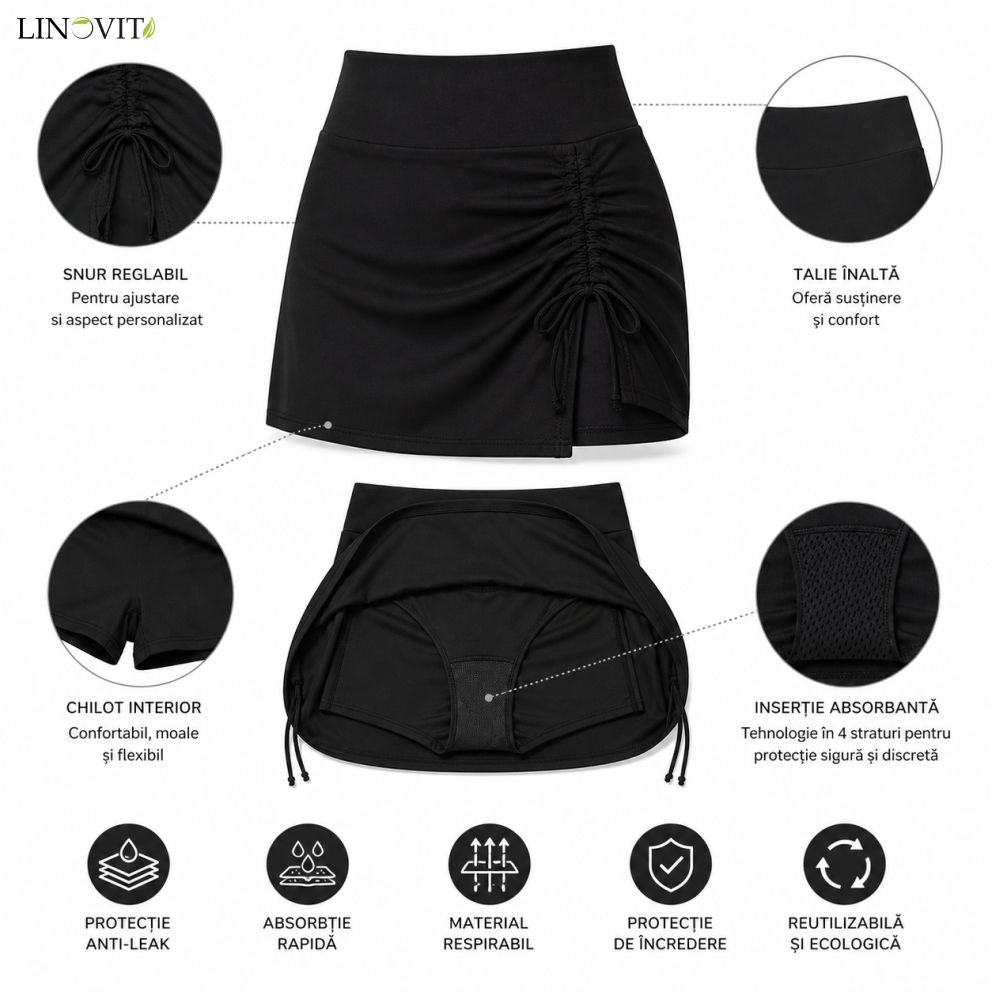Slip de baie menstrual tip fusta - Sienna - Linovit Store