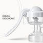 Pompa de san manuala 2 in1 cu biberon, Linovit®, 150 ml, 3 niveluri de aspirare, Cupa moale din silicon, Fara BPA, Gri deschis