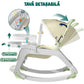 Balansoar Multifunctional 5 in 1, Scaun de Masa, Carucior, Masuta Ajustabila & Detasabila, Spatar Rabatabil, Coperina Ajustabila, Jucarii Detasabile, Buzunar Depozitare, Centura de Siguranta, 0-36 Luni, Verde