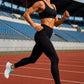 Colanți sport damă Iris | Talie înaltă | Efect modelator | Pentru fitness, yoga și alergare | LINOVIT®