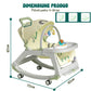 Balansoar Multifunctional 5 in 1, Scaun de Masa, Carucior, Masuta Ajustabila & Detasabila, Spatar Rabatabil, Coperina Ajustabila, Jucarii Detasabile, Buzunar Depozitare, Centura de Siguranta, 0-36 Luni, Verde