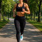 Colanți sport damă Iris | Talie înaltă | Efect modelator | Pentru fitness, yoga și alergare | LINOVIT®