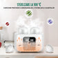Sterilizator și Incalzitor Biberoane 8-in-1, 240ml, Temperatură Reglabilă 37-100°C, Încălzire Rapidă, Funcție de Decongelare, Sterilizare cu Aburi, Ecran LCD, Ideal pentru Lapte & Alimente