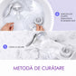 Pompa de san manuala 2 in1 cu biberon, Linovit®, 150 ml, 3 niveluri de aspirare, Cupa moale din silicon, Fara BPA, Gri deschis