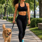 Colanți sport damă Iris | Talie înaltă | Efect modelator | Pentru fitness, yoga și alergare | LINOVIT®