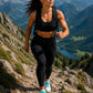 Colanți sport damă Iris | Talie înaltă | Efect modelator | Pentru fitness, yoga și alergare | LINOVIT®