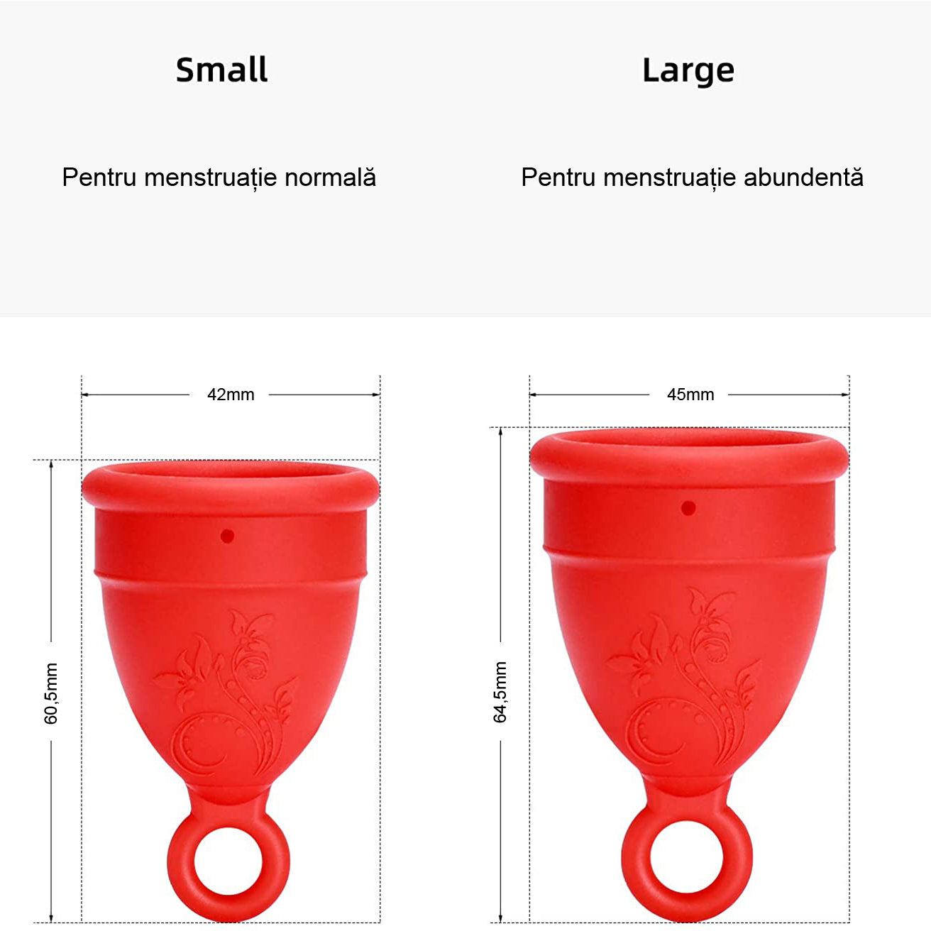 Cupă Menstruală Ring, Portocaliu, mărimea S - Linovit Store