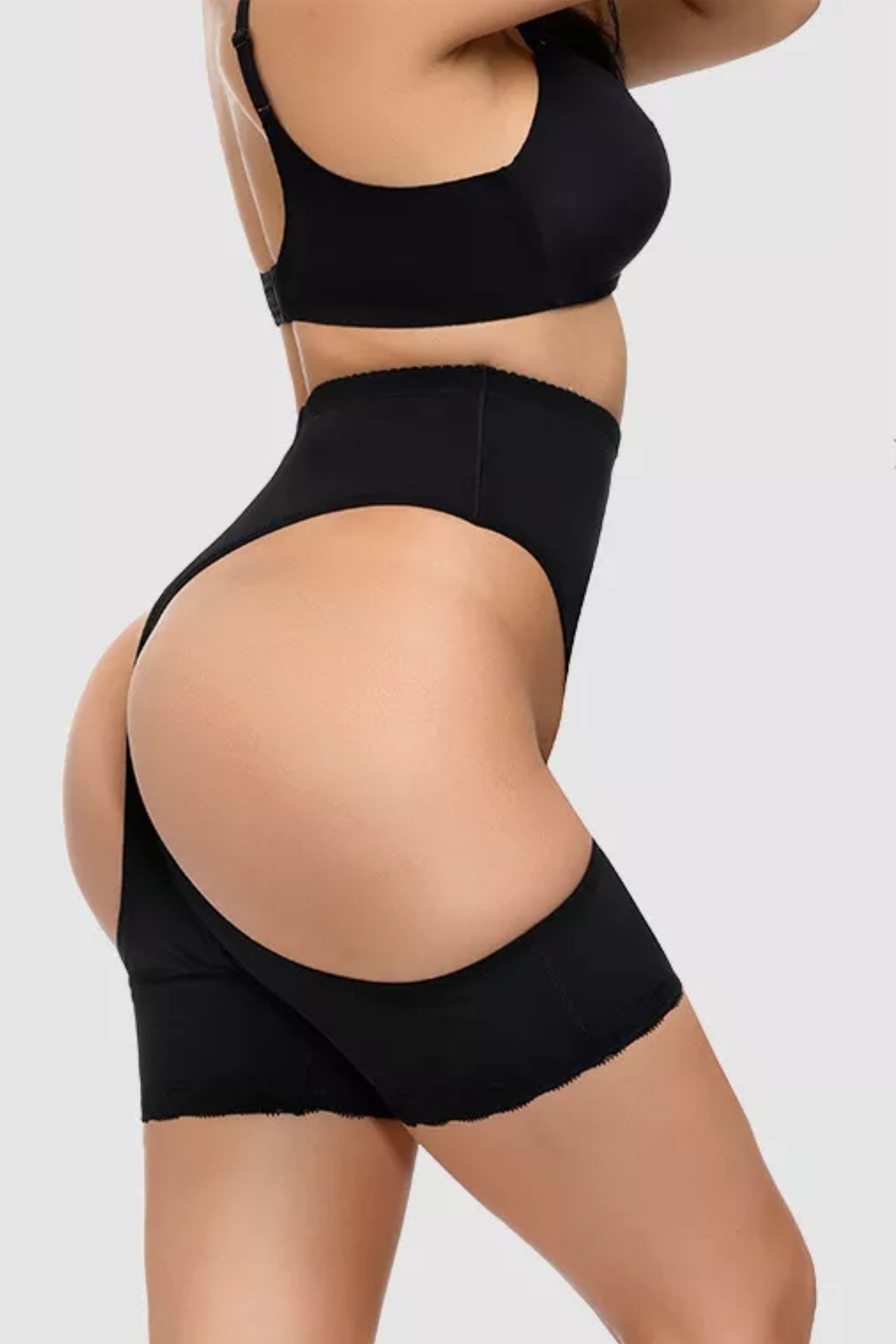 Chiloti modelatori Lily - push-up & corset - Negru