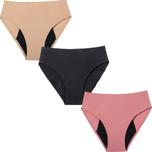 Set 3 Chiloți Menstruali Multicolori - Model Emma - Linovit Store