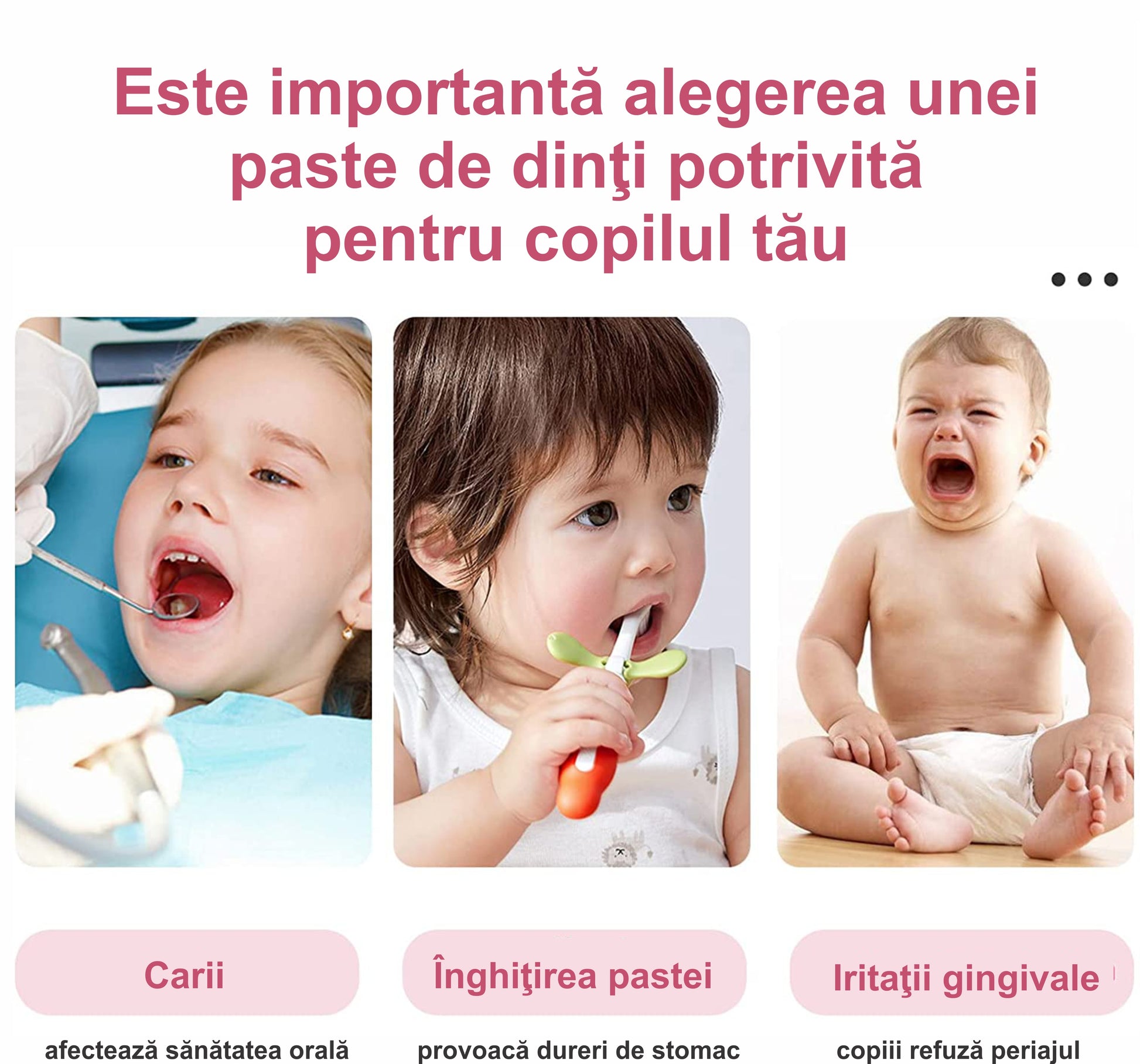 Spumă de curățare dentară pentru copii cu diferite arome - Linovit Store